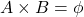 A \times B = \phi