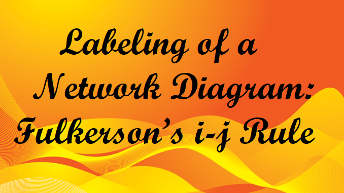 Labeling of a Network Diagram Fulkerson’s i-j Rule