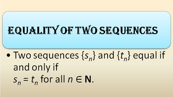 equality of two sequences