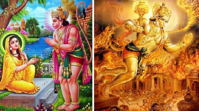 hanuman ji ne lanka jalai, ravan ki lanka dahan ramayan, हनुमान जी ने क्यों और कैसे जलाई सोने की लंका