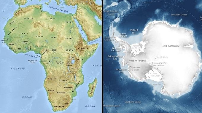 अफ्रीका महाद्वीप के बारे में, दूसरा सबसे बड़ा महाद्वीप, अंटार्कटिका महादीप के बारे में, सबसे बड़ा रेगिस्तान मरुस्थल कौन सा है, dusra sabse bada mahadweep kaun sa hai, sabse bada registan marusthal kaun sa hai, antarctica mahadeep map in hindi, antarctica africa continent facts