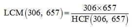 LCM HCF formula solution