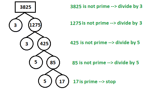 factor tree of 3825