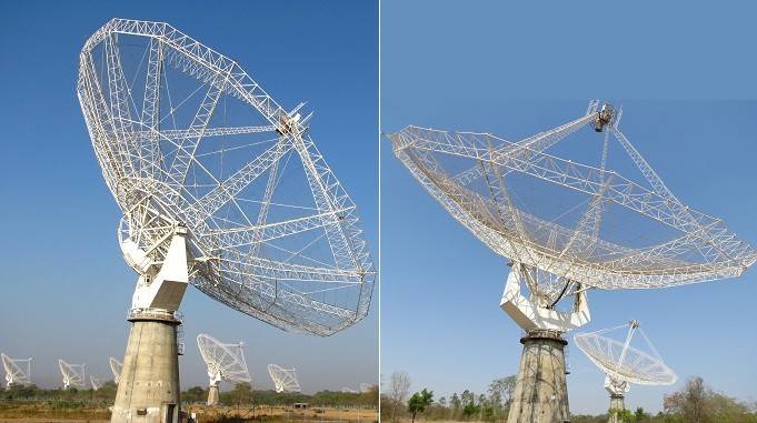 GMRT (Giant Metrewave Radio Telescope Pune) discovers the oldest known fossil radio galaxy trapped inside a cluster of galaxies. NCRA-TIFR, Pune