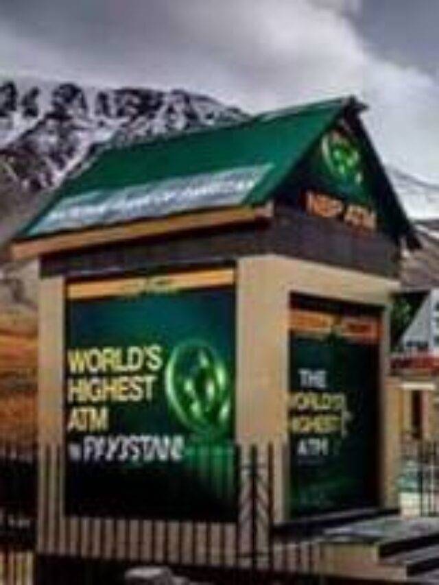 World’s Highest ATM: People have to go through clouds to use this ATM.