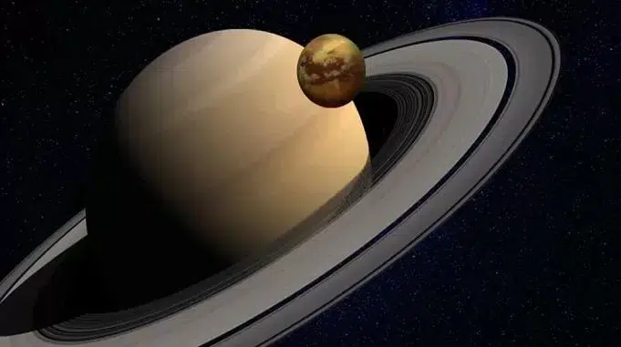 saturn largest moon titan, titan compared to earth, शनि का सबसे बड़े चंद्रमा टाइटन, टाइटन पर पृथ्वी की तरह बारिश, नदियाँ, समुद्र